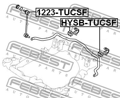 Front anti roll bar link Febest 1223-TUCSF
