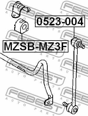 Febest Front stabilizer bar – price 57 PLN