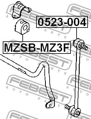 Front stabilizer bar Febest 0523-004