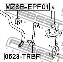 Front stabilizer bar Febest 0523-TRBF