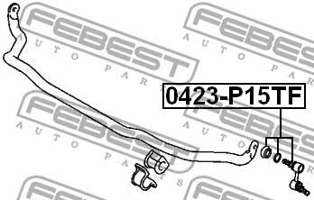 Front stabilizer bar Febest 0423-P15TF