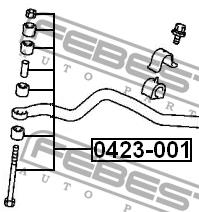 Febest Front anti roll bar link – price 30 PLN