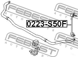 Front stabilizer bar Febest 0223-S50F