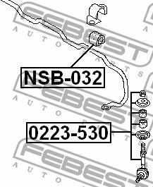 Febest Front anti roll bar link – price 29 PLN