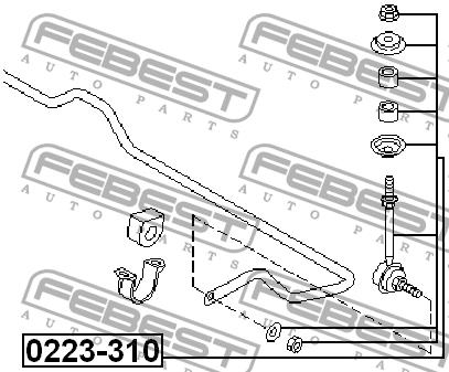 Febest Front stabilizer bar – price 36 PLN