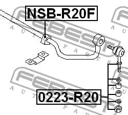 Febest Front stabilizer bar – price 48 PLN