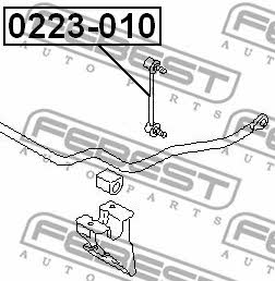 Front anti roll bar link Febest 0223-010