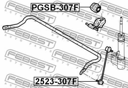 Front stabilizer bar Febest 2523-307F