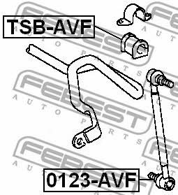 Febest Front stabilizer bar – price 66 PLN