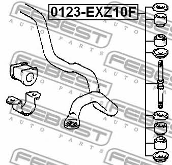 Front stabilizer bar Febest 0123-EXZ10F