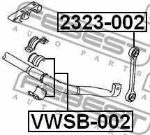 Front anti roll bar link Febest 2323-002