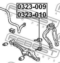 Febest Front Left anti roll bar link – price 34 PLN