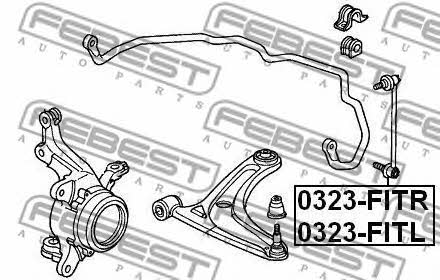 Front Left stabilizer bar Febest 0323-FITL