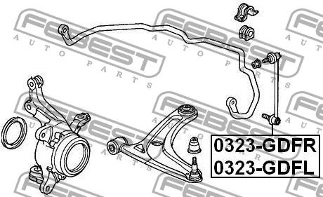 Febest Front Left anti roll bar link – price 39 PLN