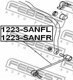 Front Left stabilizer bar Febest 1223-SANFL
