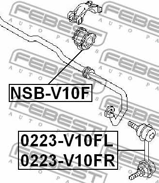 Febest Front Left stabilizer bar – price 44 PLN