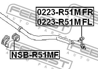 Febest Front Left stabilizer bar – price 53 PLN