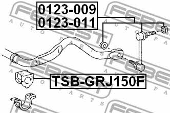 Front Left stabilizer bar Febest 0123-011