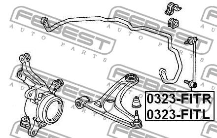 Febest Front stabilizer bar, right – price 74 PLN