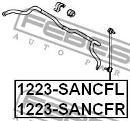 Febest Front stabilizer bar, right – price