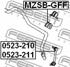 Febest Rear anti roll bar link – price 28 PLN