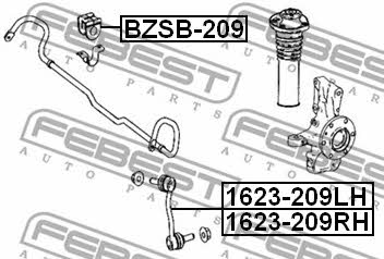 Febest Front stabilizer bar, right – price 38 PLN
