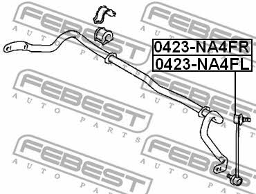 Febest Front stabilizer bar, right – price 39 PLN