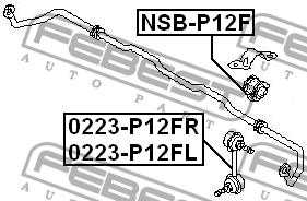Febest Front stabilizer bar, right – price 53 PLN
