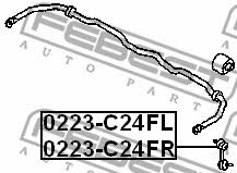Front stabilizer bar, right Febest 0223-C24FR