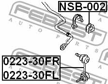Febest Front stabilizer bar, right – price 46 PLN