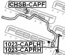 Front stabilizer bar, right Febest 1023-CAPRH