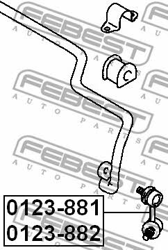 Front anti roll bar link, right Febest 0123-882