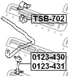 Front anti roll bar link, right Febest 0123-431