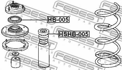 Front shock absorber boot Febest HSHB-005