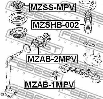 Febest Front shock absorber boot – price 32 PLN