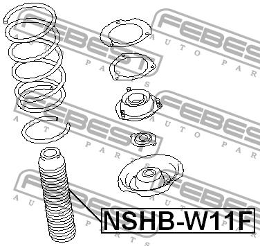 Front shock absorber boot Febest NSHB-W11F