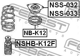 Front shock absorber boot Febest NSHB-K12F