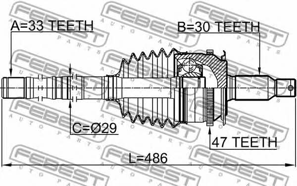 Buy Febest 0414KB4A47L – good price at EXIST.AE!