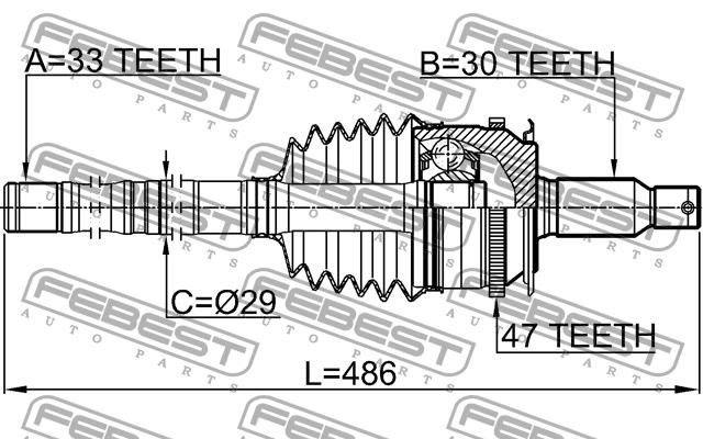 Buy Febest 0414-KB4A47L at a low price in United Arab Emirates!