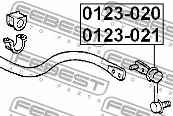 Front anti roll bar link, right Febest 0123-020