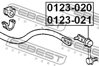 Febest Front anti roll bar link, right – price 64 PLN