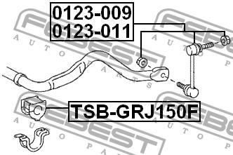 Front anti roll bar link, right Febest 0123-009
