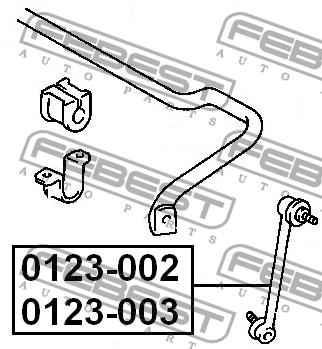 Febest Front anti roll bar link, right – price 46 PLN