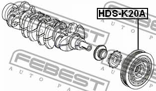 Pulley crankshaft Febest HDS-K20A