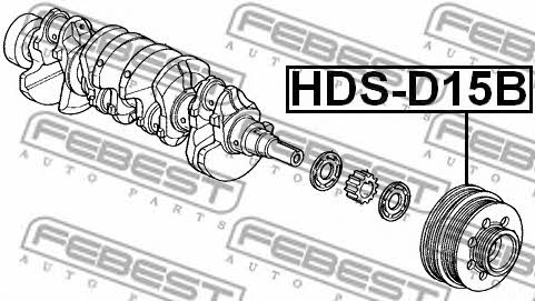 Pulley crankshaft Febest HDS-D15B