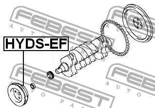 Pulley crankshaft Febest HYDS-EF