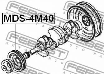 Pulley crankshaft Febest MDS-4M40