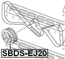 Pulley crankshaft Febest SBDS-EJ20