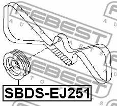 Pulley crankshaft Febest SBDS-EJ251