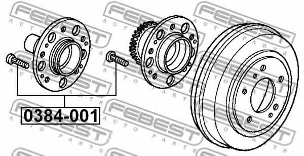 Wheel Stud Febest 0384-001